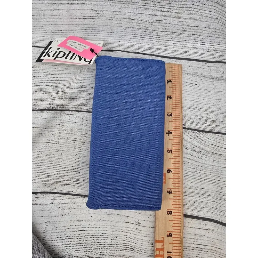 Kipling Money Land Snap Wallet RIFID Havana Blue